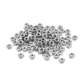 uxcell Hex Nuts, M5x0.8mm Metric Coarse Thread Hexagon Nut, Stainless Steel 304, Pack of 100