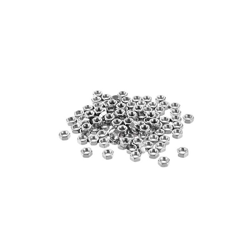 uxcell Hex Nuts, M5x0.8mm Metric Coarse Thread Hexagon Nut, Stainless