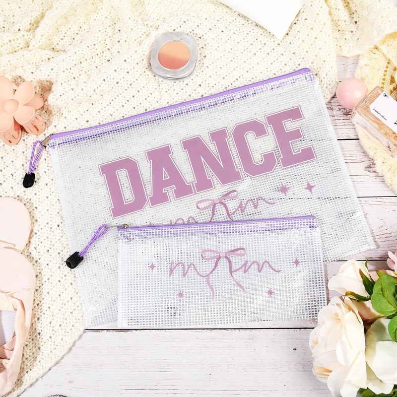 SOIDRAM 2Pcs Dance Bag Girls Dance Makeup Bag Gifts Zipper