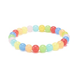 Hemasa Jade Acrylic Round Beads Stretch Bracelet for Girls/Woman