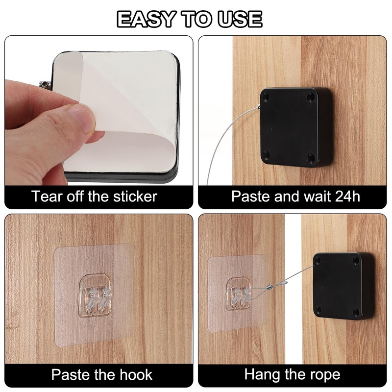 sourcing map Punch-Free 800g Automatic Sliding Screen Door Closer, Multifunctional