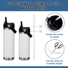 HORUIJA Straw Lid for Yeti Rambler Mouth, Lids with Straw and Flexible Handle for Yeti Rambler 12 18 32 40 64 oz, Sport Water Bottle Cap Accessories Replacement Top with Flexible Handle