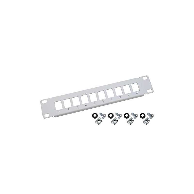 HMF 63345-07 UTP Keystone Patch Panel for Server Cabinet, 10