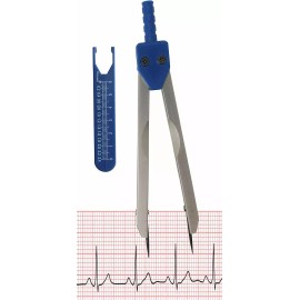Coolwin Medical ECG EKG Caliper with Protector Cover Draft Divider Heart Rate Ruler S12