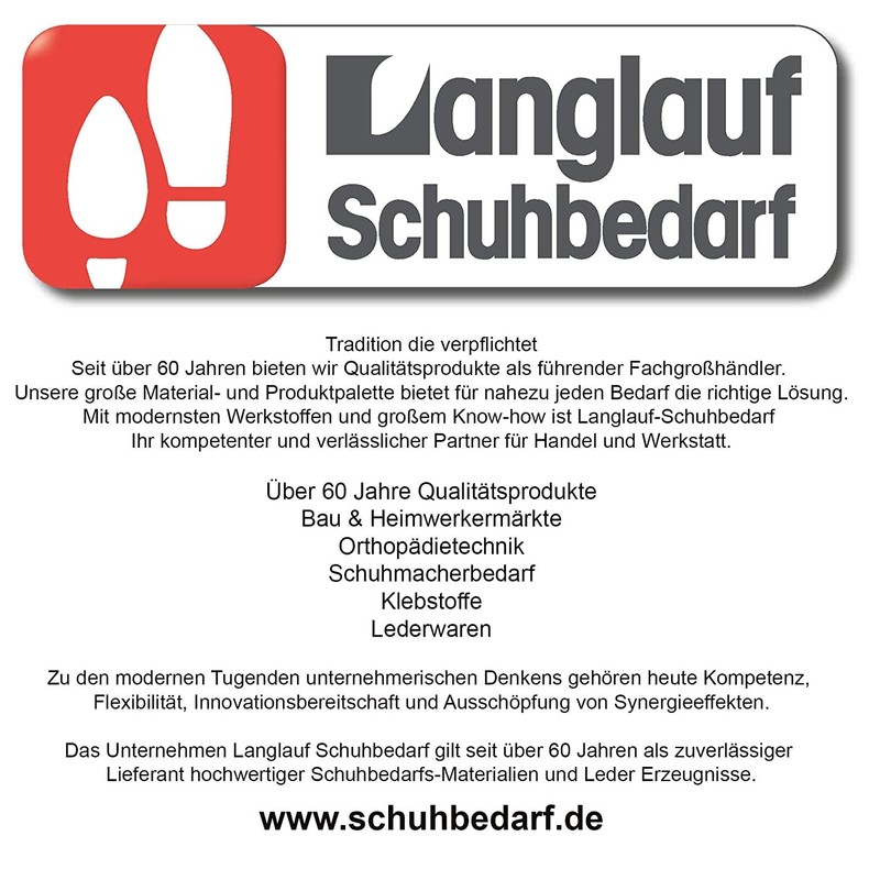 Langlauf® Shoe Repair Compact Rubber Long Sole Shoe Sole "Welle,