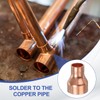 PATIKIL 5Pcs Copper Reducer 7/8" x1/2" ID Reducing Copper Coupling