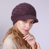 Twist Women Visor Hat Warm Fleece Lined Beret Hats Winter