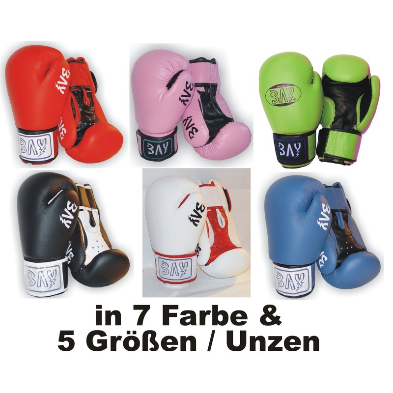 BAY® Future Boxing Gloves Boxing Gloves Green Black Leather PU