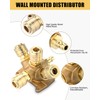 TIDEVAN Compressed Air Distributor Wall Box, Brass Compressed Air Distributor