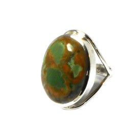 Rainforest Jasper Ring Sterling Silver 925 - Size: 62 - (RJR1902168), Sterling Silver, Jasper