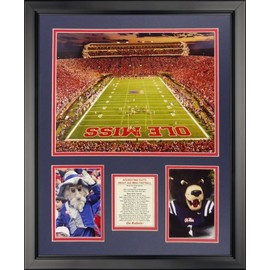Legends Never Die Ole Miss Rebels - Vaught-Hemingway Stadium Framed Photo Collage, 16" x 20"