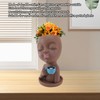Resin Face Plant Pot Creative Cute Small Drinking Coffee Succulent