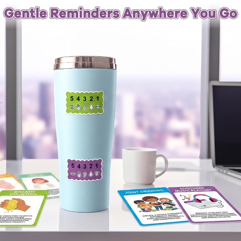 60PCS ADHD Coping Skills Cards Emotional Regulation Tool for Kids