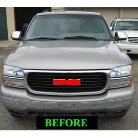 312 MOTORING fits 1999-2002 GMC SIERRA CHROME GRILLE GRILL KIT 2000 2001 99 00 01 02 1500 2500 3500 SLE SLT Z71 HD 4X4 EXT DENALI