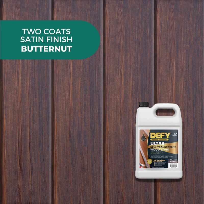 DEFY Ultra Semi-Transparent Outdoor Wood Stain and Sealer in One