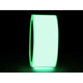 T.R.U. PGD-6 Glow In The Dark Tape: 2 in. wide x 30 ft. length (Luminescent Lime Green). Photoluminescent Neon Green Tape.