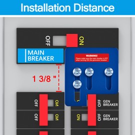 ACANORA Generator Interlock Kit for Square D QO Homeline 150 or 200 Amp Panels, 1 3/8 Inches Spacing, Blue