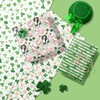 NinkyNonk 12 Sheets Shamrock Girl Wrapping Paper, 20x27in Watercolor Clover