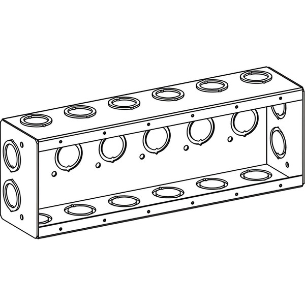 Orbit MSB-6 2-1/2" DEEP, 6-GANG MASONRY BOX WITH CKO