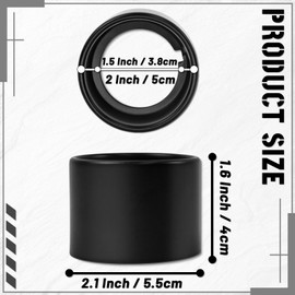 6 Pcs Black Light Socket Shade Rings, Metal Lamp Shade Collar Rings for Medium-Base Ceramic Sockets Lock E26 E27 Ceramic/Porcelain Socket with Thread Diameter 1-1/2 Inches (Metal)