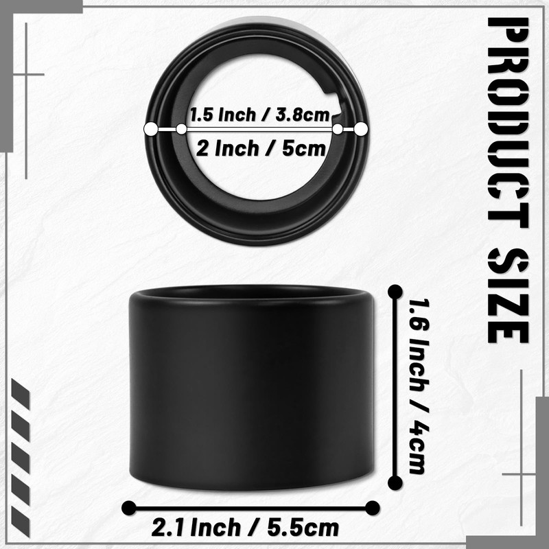 6 Pcs Black Light Socket Shade Rings, Metal Lamp Shade