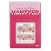 Hantyer Press on Nails, Medium Oval Fake Nails, Pink Cat