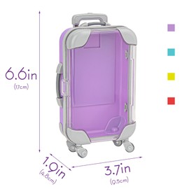 SHIDOW Mini Suitcase Favor Boxes, Decorative Storage for Candy, Jewelry, Rings, Small Trinkets for Wedding, Party, Birthday Decor (4 Pcs)