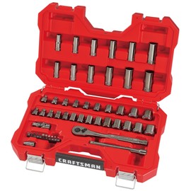 CRAFTSMAN 51-Piece Socket Set with Storage Case, SAE/Metric Mechanics Tool Set (CMMT82334L)