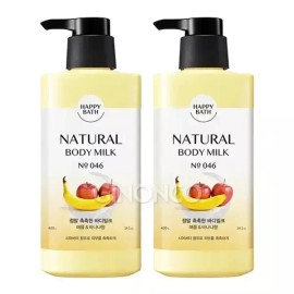 Happybath 해피바스 정말 촉촉한 바디밀크 400g x2 보습 저자극 비건 Happy Bath Really Moisturizing Body Milk 400g x2 Moisturizing Low-Irritation Vegan