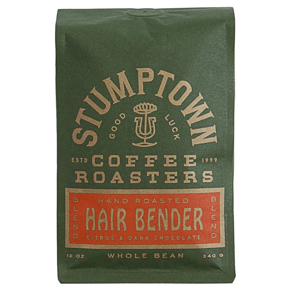 Stumptown Coffee Roasters, Medium Roast Whole Bean Coffee - Hair Bender 12 Ounce Bag with Flavor Notes of Citrus and Dark Chocolate