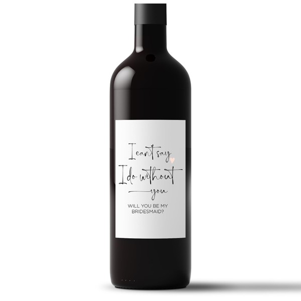 Set of 3 Will You Be My Bridesmaid Wine Labels,