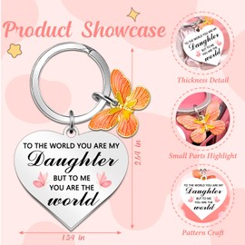 Mothers Day for Daughter Gifts from Mom Duaghter Keychain Gifts for Daughter on Mothers Day Unique Birthday Mothers Day Gift for Daughters Adults To My Daughter Keychain