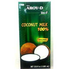 Aroy-D Coconut Milk, 33.8 Fluid Ounce (Pack of 4) by Aroy-D