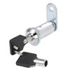 uxcell Tubular Cam Lock 1-1/2" Cylinder Length Chrome Finish Keyed