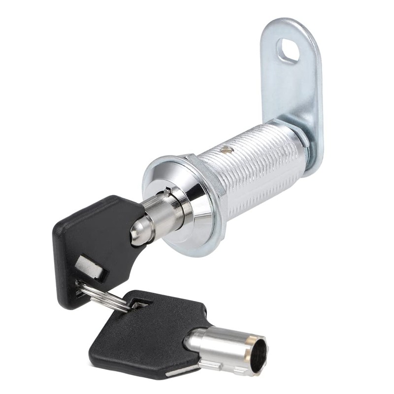 uxcell Tubular Cam Lock 1-1/2" Cylinder Length Chrome Finish Keyed