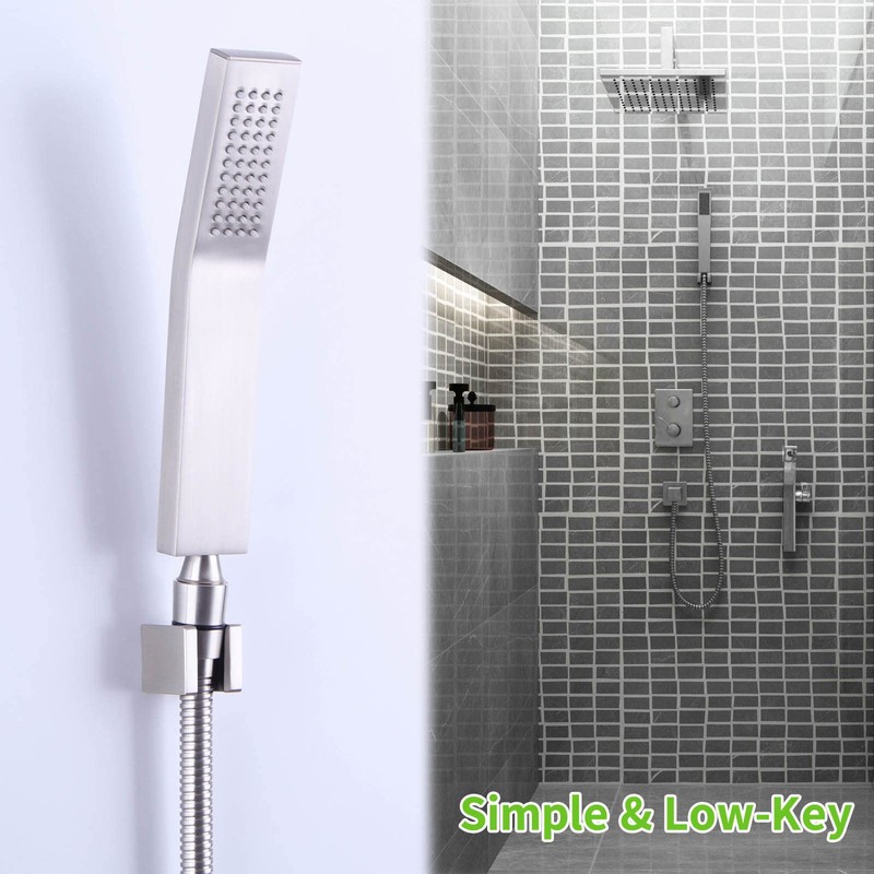 Angle Simple Shower Head Holder, Brass Shower Wand Bracket, Handheld