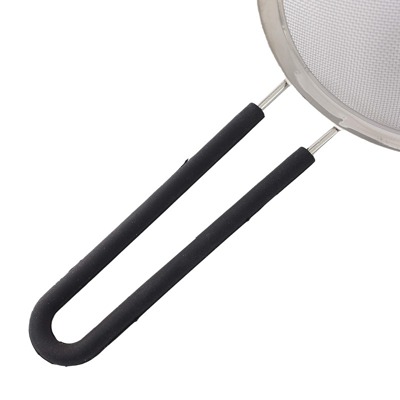 Graduated Stainless Steel Mesh Strainer Set - Black - Set