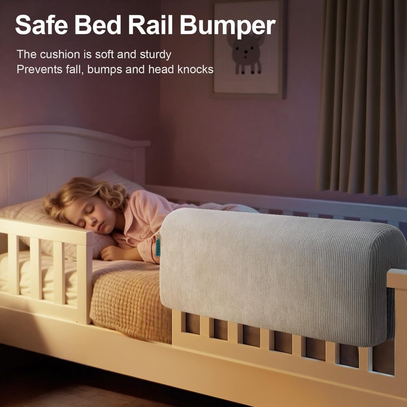 AEOCOO Bed Rail Bumpers Protector, Hospital Bed Rails Padding, Loft