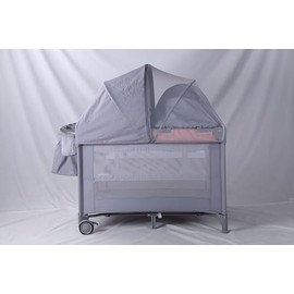 Obee Odee Pack n Play with Baby Bassinet, Lightweight Portable Crib, Diaper Changer - with Mosquito Net & Canopy, Storage & Toys for Newborn to Toddles