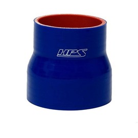 HPS HTSR-200-250-L4-BLUE Silicone High Temperature 4-ply Reinforced Reducer Coupler Hose, 80 PSI Maximum Pressure, 4" Length, 2" > 2.5" ID, Blue