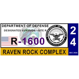 2026 Raven Rock Mountain Complex Parking Decal DD-2220 UFO Secret Base