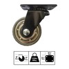 Headbourne 8268E Designer Casters 3 inch Soft Rubber Chrome &