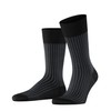 FALKE Men's Oxford Stripe M So Cotton Patterned Socks, Black