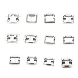 Shanrya Micro USB Connector, 60pcs Micro USB USB Mini for USB SMD