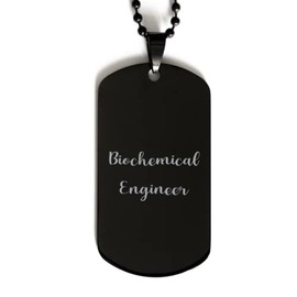 Black Dog Tag, Dog Tag for Biochemical Engineer, Laser Engraved Tag, Gifts for Biochemical Engineer, Necklace Gift, Bullet Dog Tags