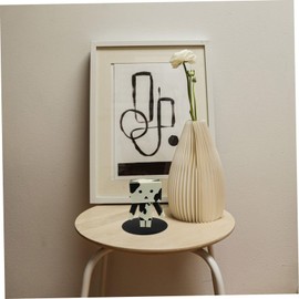 WOONEKY 40pcs Black Acrylic Circular Miniature Base for DIY Projects for Mini Dolls and Models Display Smooth Surface