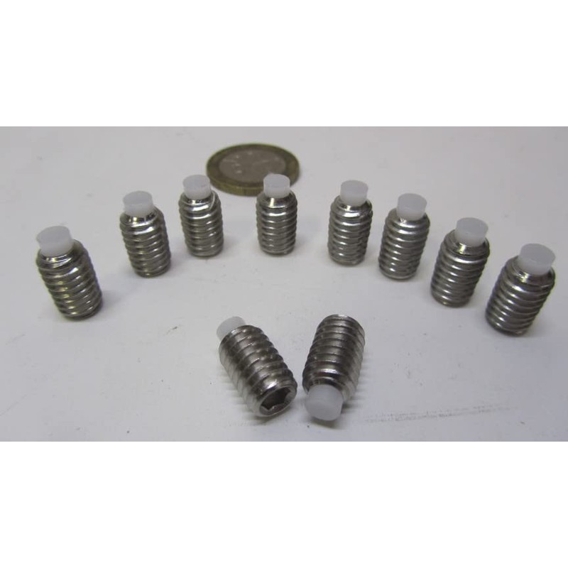 18-8 Stainless Steel Nylon Tip Set Screw 3/8-24 x .375"
