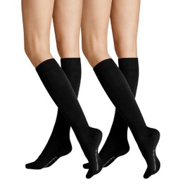 Hudson Women's Pack of 2 100 DEN Knee-High Socks - Black - 7