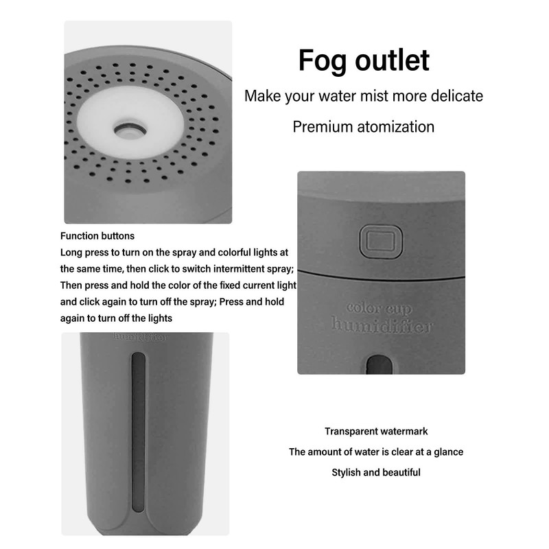 Portable Mini Humidifier Multifunction 2 in 1 USB Silent Aromatherapy