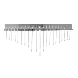 Extreme Max 5001.6684 Wall-Mount Aluminum Wrench Tool Rack for Race Trailer, Garage, Shop, Workshop, Toy Hauler - Silver